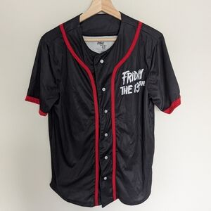 Hybrid Apparel Jason Voorhees Baseball Jersey Small Black Friday The 13th Print